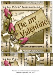 Be My Valentine Pink Rose 8in Picture Sheet