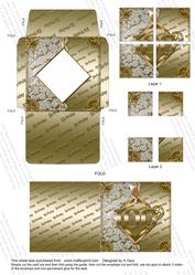 Gold 100th Birthday Card Envelope 4 Corner Aio
