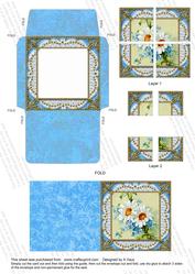 Daisy Forget-me-knots Card Envelope 4 Corner Stacker Aio