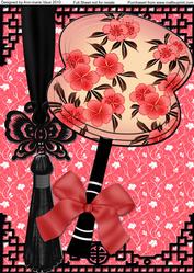 Black Blossom Fan A4 Picture Sheet