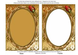 Gold Red Bud 7x5in Card Base and Frame