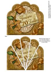 Gold 70 Today Ornate Scallop Deco Stacker