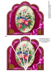 Cornflowers Pink Ornate Scallop Deco Stacker