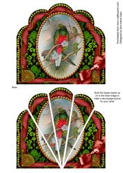 Vintage Bird Ornate Scallop Deco Stacker