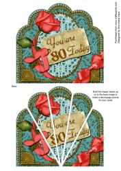 Teal Coral 80 Today Ornate Scallop Deco Stacker
