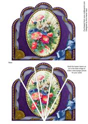 Cornflowers Purple Ornate Scallop Deco Stacker