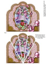 Pink Floral Bell Ornate Scallop Deco Stacker
