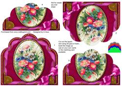 Cornflowers Pink Ornate Scalloped Bottom Stacker
