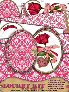 My Wife Pink Rose A5 Locket Kit