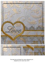 Silver Lace Love 8in Topper Picture Sheet