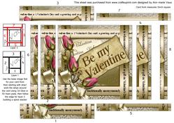 Be My Valentine Pink Rose Spiral Edge Stacker