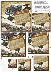 March Car Birthday 5in One Corner Stacker