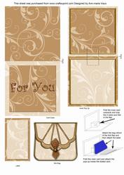 Cream Swirls for You Bag Mini 3D Pop-up Card