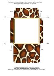 Giraffe Mini Pop-up Matching Envelope