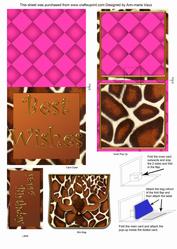 Giraffe Bag Birthday Mini 3D Pop-up Card