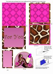 Giraffe Shoes for You Mini 3D Pop-up Card