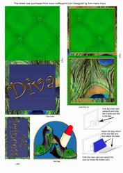 Peacock Print Shoes Diva Mini 3D Pop-up Card