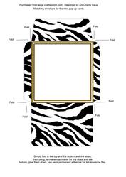 Zebra Print Mini Pop-up Matching Envelope