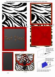 Zebra Print Bag for You Mini 3D Pop-up Card