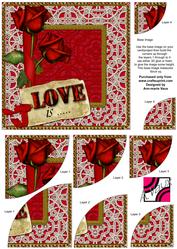 Love is 6 Inch Duo Corner Stack Card Front