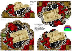 Funny Valentine Ornate Scalloped Bottom Stacker