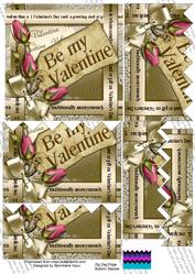 Be My Valentine Pink Rose 5in Zig Zag Bottom Stacker