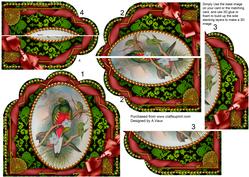 Vintage Bird 1 Ornate Scalloped Side Stacker