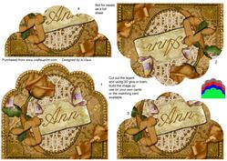 Ann Gold Butterfly Rose Scallop Bottom Stacker