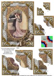 Dancing Couple 7x5inch Scalloped Duo Corner Stacker
