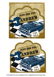 Blue Car Andrew Scallop Topper and Base