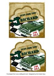 Green Car Richard Scallop Topper and Base
