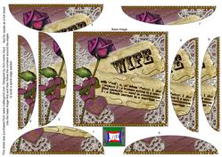 Plum Rose Wife Birthday Spiral Rounded Edge Stacker