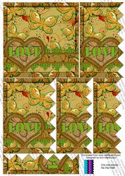 Funky Multi Butterflies Love One Side 5in Zig Zag Stacker