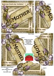 Mother Lilac Roses Birthday 5in Scallop Bottom Stacker