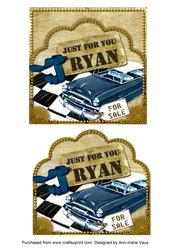 Blue Car Ryan Scallop Topper and Base