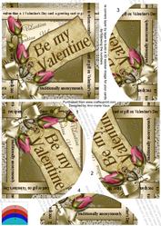 Be My Valentine Pink Roses 5in Rounded Bottom Stacker