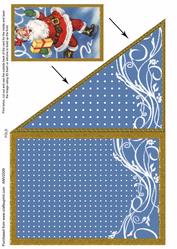 Christmas Happy Santa Corner Card