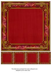 Tapestry Red Fancy 8inch Picture Frame