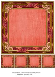 Tapestry Coral Fancy 8in Picture Frame