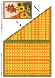 Sunflower and Gladdioli Corner Card