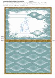 Blue Bauble Snowman Christmas Insert