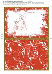 Father Christmas Writing Big Card Insert