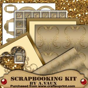 Wedding Bouquet Heart Scrapbooking Kit