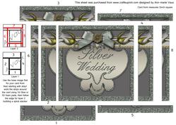 Silver Wedding Double Rose 5in Spiral Edge Stacker