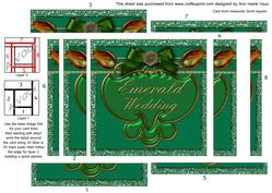 Emerald Wedding Double Rose 5in Spiral Edge Stacker