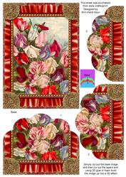 Sweet Peas Red Ruffle Scallop Bottom 7x5inch Stacker