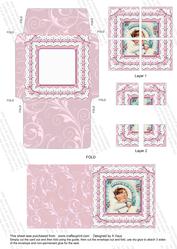 Embroidery Sleeping Pink Baby Girl Mini 4 Corner Stacker Aio