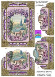 Lavender View Lace Scallop Bottom 7x5inch Stacker