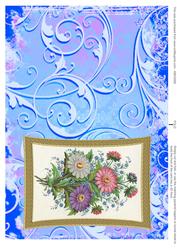 Daisy Bunch Gold Curved Cut and Fold Card
