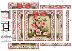 Lace Blossoms Spiral Edge Stacker Card Front
